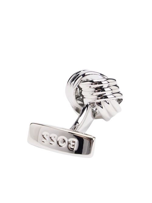 Gemelli in ottone argentati Hugo Boss | 50532330410